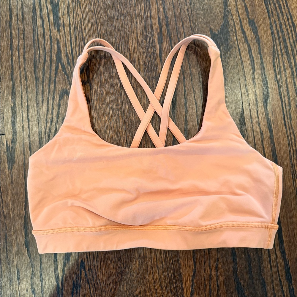Lululemon Peach Cross-Back Sports Bra